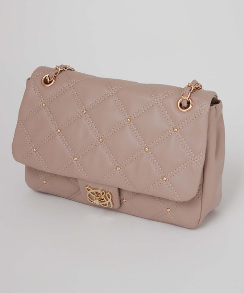 archives（アルシーヴ）の「キルトスタッズチェーンショルダー（ショルダーバッグ・レディース・ブラック/ベージュ・FREE）」の20枚目の写真