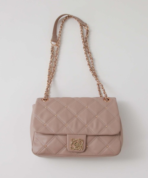 archives（アルシーヴ）の「キルトスタッズチェーンショルダー（ショルダーバッグ・レディース・ブラック/ベージュ・FREE）」の18枚目の写真