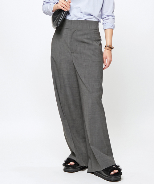 AP STUDIO（エーピーストゥディオ）の「グレーワイドスラックス（スラックス・レディース・チャコールグレー・40/38/36）」の5枚目の写真
