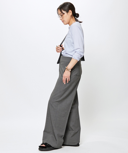 めぐDeuxieme Classe⭐︎ AP STUDIO グレーワイドスラックス（スラックス）｜AP STUDIO（エーピー