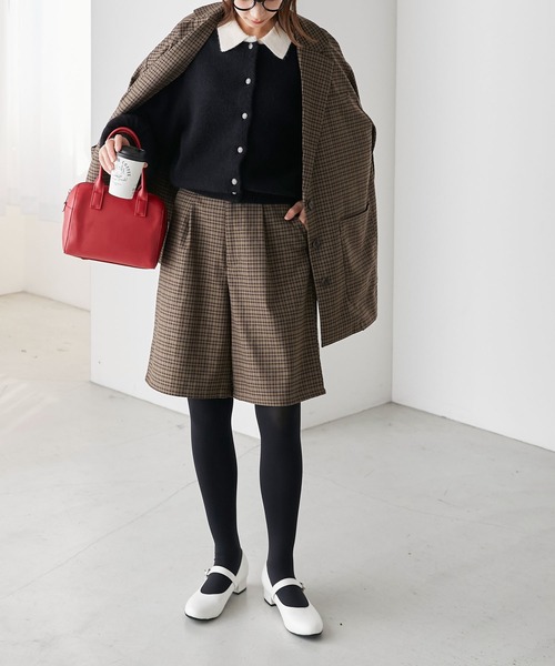 BONLECILL（ボンルシール）の「【セットアップ可能】ボーイフレンドオーバーテーラードジャケット（テーラードジャケット・レディース・ブラウン系1/ブラック/ブラウン系2/ネイビー/チャコールグレー/ブラック系1・FREE）」の11枚目の写真