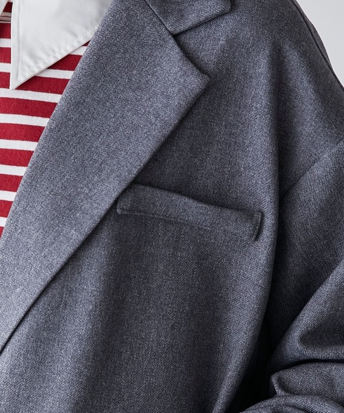 BONLECILL（ボンルシール）の「【セットアップ可能】ボーイフレンドオーバーテーラードジャケット（テーラードジャケット・レディース・ブラウン系1/ブラック/ブラウン系2/ネイビー/チャコールグレー/ブラック系1・FREE）」の19枚目の写真