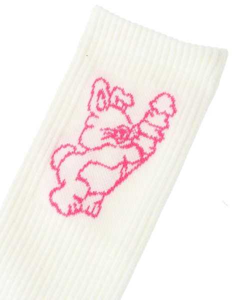 Candy Stripper(キャンディストリッパー)の「【ICE CREAM FEVER×Candy Stripper】ICE CREAM NEON SIGN RIB ソックス(ソックス/靴下・レディース・ブラック/オフホワイト・FREE)」の7枚目の写真