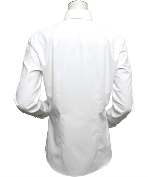 TOKYO SHIRTS(トウキョウシャツ)の「透け防止 形態安定ノーアイロン レギュラー 白無地ベーシック 長袖ビジネスワイシャツ(ビジネスシャツ・レディース・ホワイト・S/M/L/LL)」の7枚目の写真