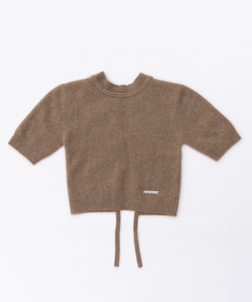 PRANK PROJECT（プランクプロジェクト）の「ラクーン2WAYハーフスリーブニット / Raccoon 2WAY Half Sleeve Knit（ニット/セーター・レディース・ピンク/ブラック/ベージュ・FREE）」の13枚目の写真