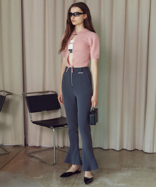 PRANK PROJECT（プランクプロジェクト）の「ラクーン2WAYハーフスリーブニット / Raccoon 2WAY Half Sleeve Knit（ニット/セーター・レディース・ピンク/ブラック/ベージュ・FREE）」の7枚目の写真