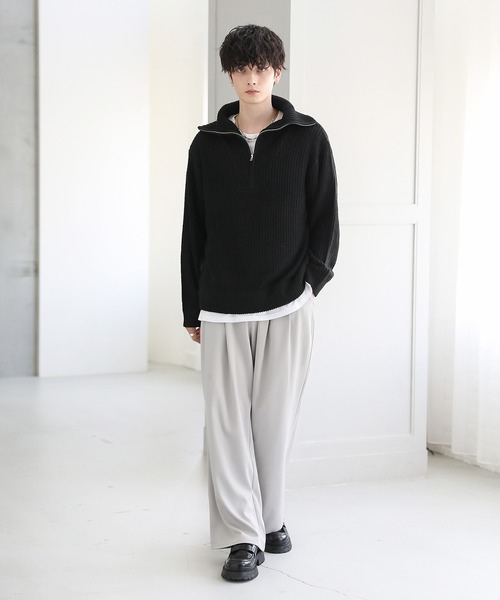 新品 ラッセルノ ジップ アップ ニット ビック フーディー ホワイト M FUBU フブ トップス 長袖 ニット セーター。FUBUはアメリカの