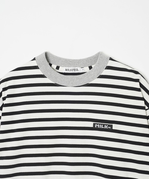 MILKFED.(ミルクフェド)の「STRIPED TOP(Tシャツ/カットソー・レディース・ホワイト/ライトパープル/ライトピンク・ONE SIZE)」の16枚目の写真