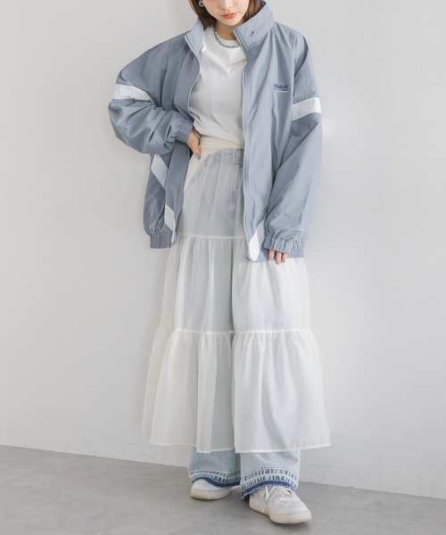 RAGEBLUE（レイジブルー）の「ルーズシルエット/ナイロンブルゾン（ナイロンジャケット・レディース・ネイビー/オリーブ/オフホワイト/ライトブルー・FREE）」の22枚目の写真