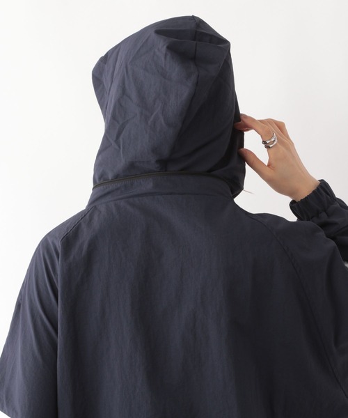 RAGEBLUE（レイジブルー）の「ルーズシルエット/ナイロンブルゾン（ナイロンジャケット・レディース・ネイビー/オリーブ/オフホワイト/ライトブルー・FREE）」の13枚目の写真