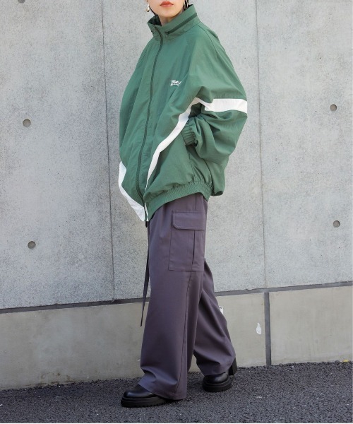 RAGEBLUE（レイジブルー）の「ルーズシルエット/ナイロンブルゾン（ナイロンジャケット・レディース・ネイビー/オリーブ/オフホワイト/ライトブルー・FREE）」の16枚目の写真