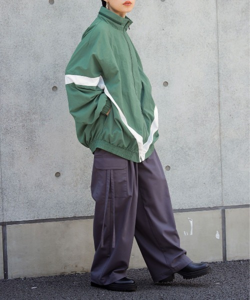 RAGEBLUE（レイジブルー）の「ルーズシルエット/ナイロンブルゾン（ナイロンジャケット・レディース・ネイビー/オリーブ/オフホワイト/ライトブルー・FREE）」の17枚目の写真