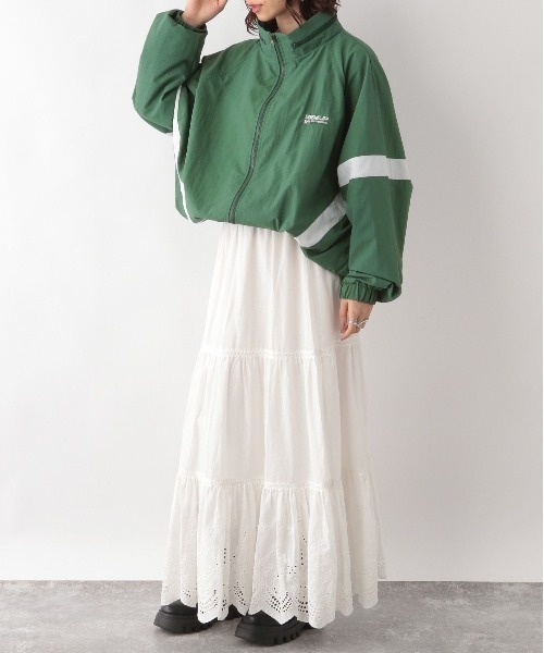 RAGEBLUE（レイジブルー）の「ルーズシルエット/ナイロンブルゾン（ナイロンジャケット・レディース・ネイビー/オリーブ/オフホワイト/ライトブルー・FREE）」の20枚目の写真