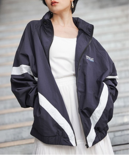 RAGEBLUE（レイジブルー）の「ルーズシルエット/ナイロンブルゾン（ナイロンジャケット・レディース・ネイビー/オリーブ/オフホワイト/ライトブルー・FREE）」の5枚目の写真