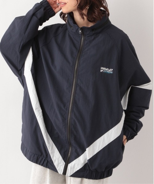 RAGEBLUE（レイジブルー）の「ルーズシルエット/ナイロンブルゾン（ナイロンジャケット・レディース・ネイビー/オリーブ/オフホワイト/ライトブルー・FREE）」の10枚目の写真