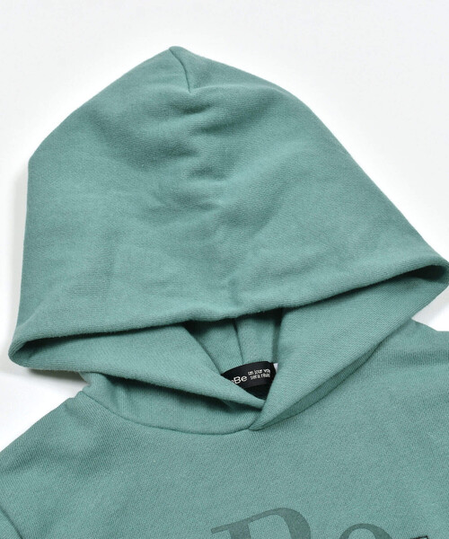 BeBe（ベベ）の「裏毛裾ボーダーロゴフーディ(100～150cm)（パーカー・キッズ・グリーン/ブルー・140cm/150cm/110cm/130cm/120cm/100cm）」の16枚目の写真