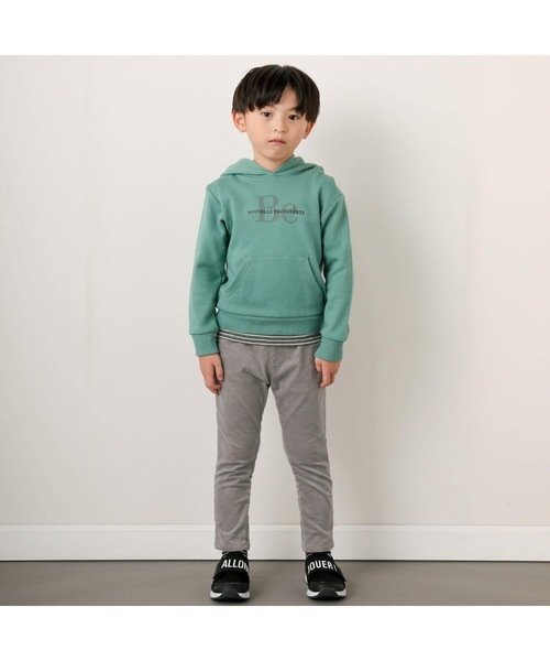 BeBe（ベベ）の「裏毛裾ボーダーロゴフーディ(100～150cm)（パーカー・キッズ・グリーン/ブルー・140cm/150cm/110cm/130cm/120cm/100cm）」の22枚目の写真