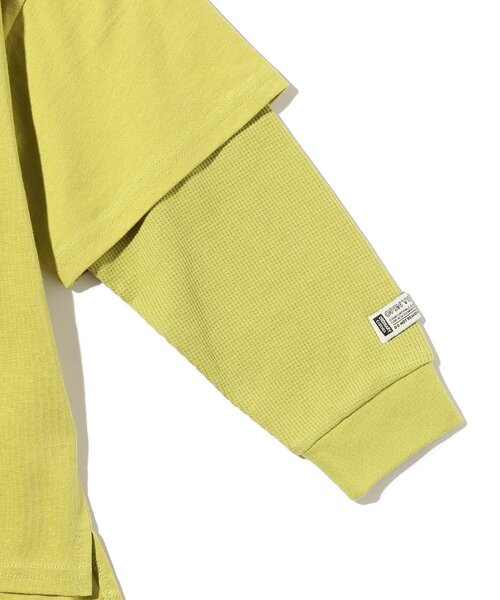 SHOO・LA・RUE(シューラルー)の「◆【110-140cm】袖ワッフルレイヤードロンT(Tシャツ/カットソー・キッズ・スモーキーグリーン系/カーキ/ブラック/ブルー系4・12/11/13/14)」の14枚目の写真