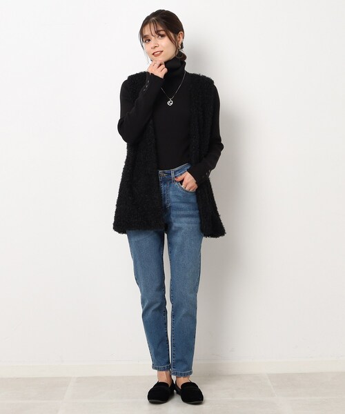 SHOO・LA・RUE(シューラルー)の「◆のびのびストレッチ デニムスキニーパンツ(デニムパンツ・レディース・ブルー/ネイビー・03/10/05/02/04/01)」の6枚目の写真