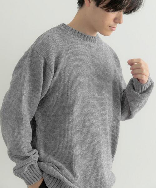 ITEMS URBANRESEARCH（アイテムズ アーバンリサーチ）の「モールクルーネックニットプルオーバー（ニット/セーター・メンズ・グレー/ブラック/ブルー/ベージュ/イエロー・MEDIUM/LARGE）」の3枚目の写真