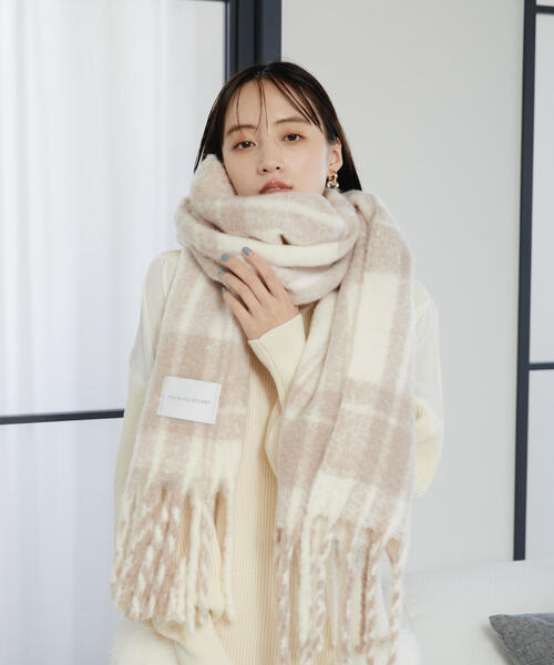 JILL by JILL STUART（ジルバイジルスチュアート）の「チェックループヤーンストール（ストール/ショール・レディース・ピンク系その他/グレー系その他/ホワイト系その他・FREE）」の11枚目の写真