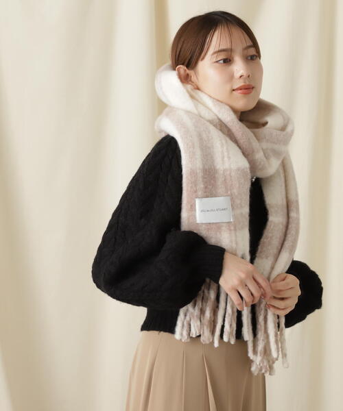 JILL by JILL STUART（ジルバイジルスチュアート）の「チェックループヤーンストール（ストール/ショール・レディース・ピンク系その他/グレー系その他/ホワイト系その他・FREE）」の17枚目の写真