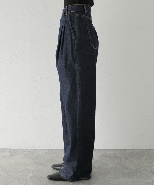TELA（テラ）の「【TELA/テラ】 デニム（デニムパンツ・レディース・ネイビー・SMALL）」の4枚目の写真