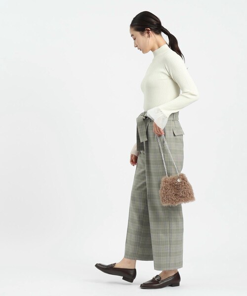 OPAQUE.CLIP（オペークドットクリップ）の「◆オーガンジースリーブリブニット【洗える】（ニット/セーター・レディース・ホワイト系/ブラック/チャコールグレー・36/38）」の5枚目の写真