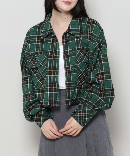 3.3 Field Trip (3.3フィールドトリップ)の「3.3 Field Trip/タンタケチェックシャツ 2981244(シャツ/ブラウス・レディース・グリーン/ブラック/グレー・FREE)」の1枚目の写真