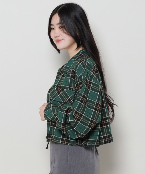 3.3 Field Trip (3.3フィールドトリップ)の「3.3 Field Trip/タンタケチェックシャツ 2981244(シャツ/ブラウス・レディース・グリーン/ブラック/グレー・FREE)」の18枚目の写真
