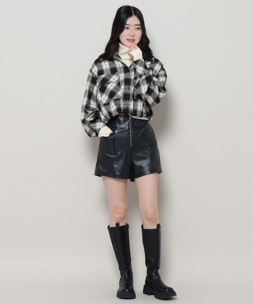 3.3 Field Trip (3.3フィールドトリップ)の「3.3 Field Trip/タンタケチェックシャツ 2981244(シャツ/ブラウス・レディース・グリーン/ブラック/グレー・FREE)」の20枚目の写真