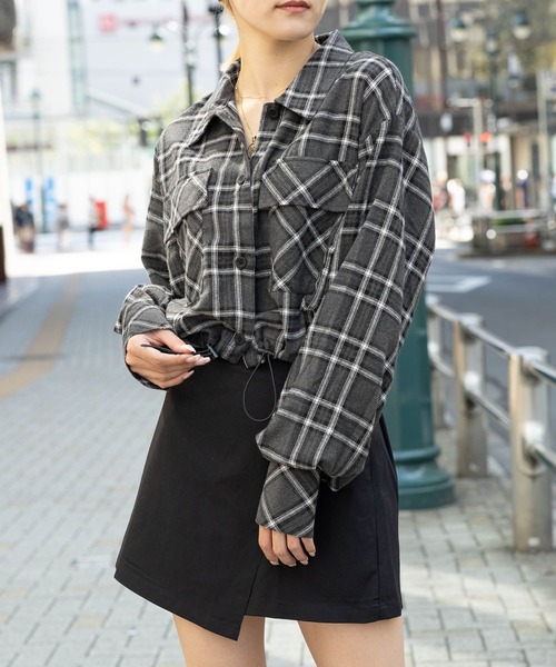 3.3 Field Trip (3.3フィールドトリップ)の「3.3 Field Trip/タンタケチェックシャツ 2981244(シャツ/ブラウス・レディース・グリーン/ブラック/グレー・FREE)」の9枚目の写真