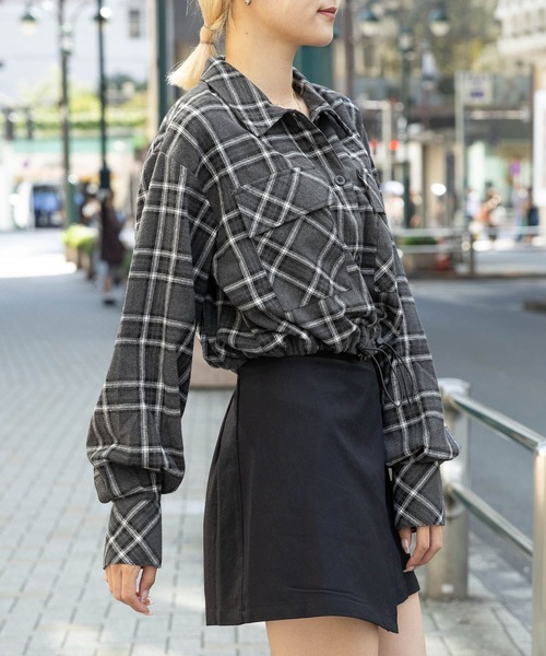 3.3 Field Trip (3.3フィールドトリップ)の「3.3 Field Trip/タンタケチェックシャツ 2981244(シャツ/ブラウス・レディース・グリーン/ブラック/グレー・FREE)」の10枚目の写真