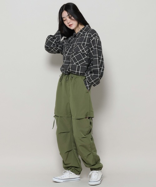 3.3 Field Trip (3.3フィールドトリップ)の「3.3 Field Trip/タンタケチェックシャツ 2981244(シャツ/ブラウス・レディース・グリーン/ブラック/グレー・FREE)」の12枚目の写真