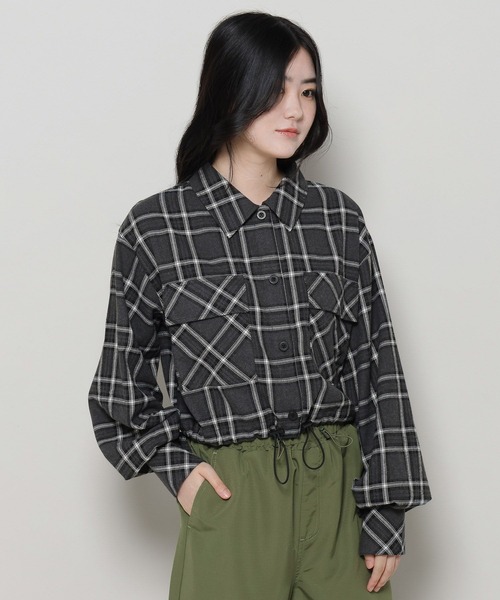 3.3 Field Trip (3.3フィールドトリップ)の「3.3 Field Trip/タンタケチェックシャツ 2981244(シャツ/ブラウス・レディース・グリーン/ブラック/グレー・FREE)」の13枚目の写真