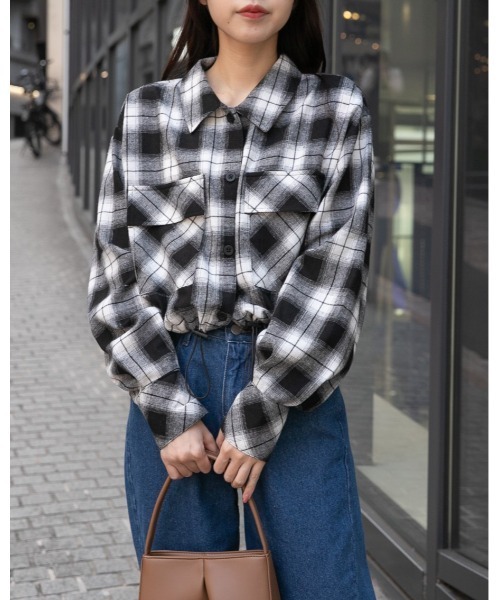 3.3 Field Trip (3.3フィールドトリップ)の「3.3 Field Trip/タンタケチェックシャツ 2981244(シャツ/ブラウス・レディース・グリーン/ブラック/グレー・FREE)」の5枚目の写真