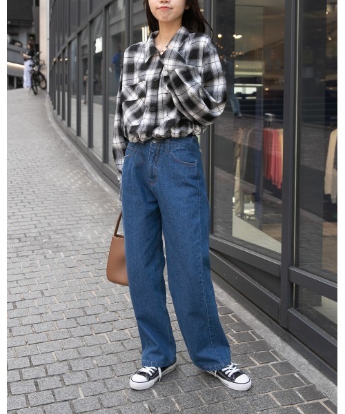 3.3 Field Trip (3.3フィールドトリップ)の「3.3 Field Trip/タンタケチェックシャツ 2981244(シャツ/ブラウス・レディース・グリーン/ブラック/グレー・FREE)」の4枚目の写真