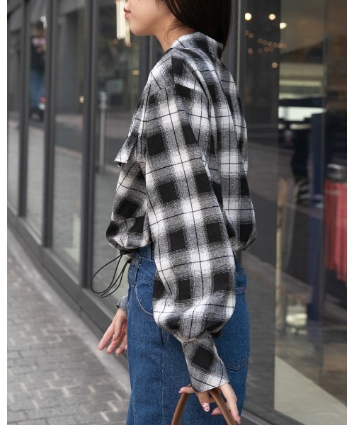 3.3 Field Trip (3.3フィールドトリップ)の「3.3 Field Trip/タンタケチェックシャツ 2981244(シャツ/ブラウス・レディース・グリーン/ブラック/グレー・FREE)」の6枚目の写真