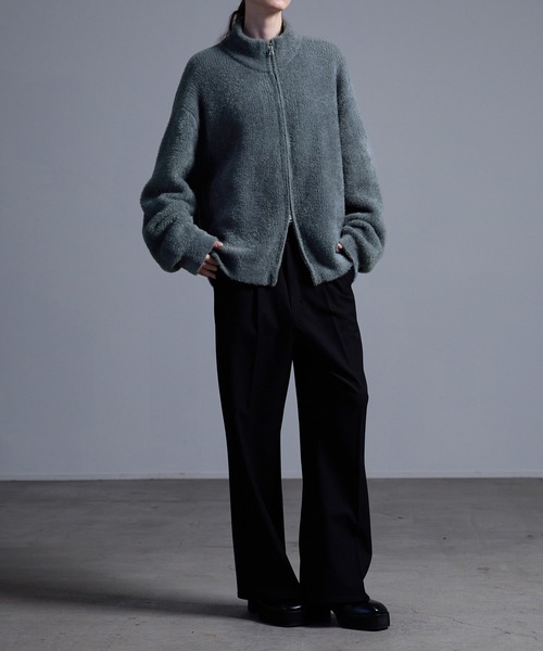 Loose/ルース（ルース）の「シャギータッチ ルーズドライバーズニット（ニット/セーター・メンズ・ブラック/ブルーグリーン/ダークブラウン・S/XS/M/L）」の10枚目の写真