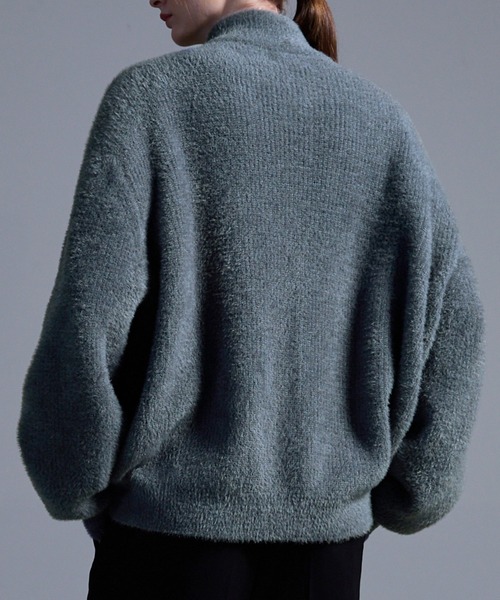 Loose/ルース（ルース）の「シャギータッチ ルーズドライバーズニット（ニット/セーター・メンズ・ブラック/ブルーグリーン/ダークブラウン・S/XS/M/L）」の15枚目の写真