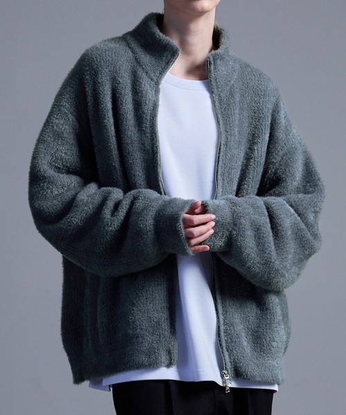 Loose/ルース（ルース）の「シャギータッチ ルーズドライバーズニット（ニット/セーター・メンズ・ブラック/ブルーグリーン/ダークブラウン・S/XS/M/L）」の17枚目の写真