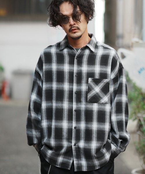 improves（インプローブス）の「ビエラチェック ルーズシルエット 長袖シャツ（シャツ/ブラウス・メンズ・C/D/E/F/B/A・MEDIUM/LARGE/X-LARGE）」の2枚目の写真