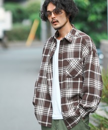 improves | ビエラチェック ルーズシルエット 長袖シャツ(シャツ/ブラウス)