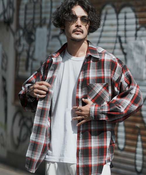 improves（インプローブス）の「ビエラチェック ルーズシルエット 長袖シャツ（シャツ/ブラウス・メンズ・C/D/E/F/B/A・MEDIUM/LARGE/X-LARGE）」の4枚目の写真