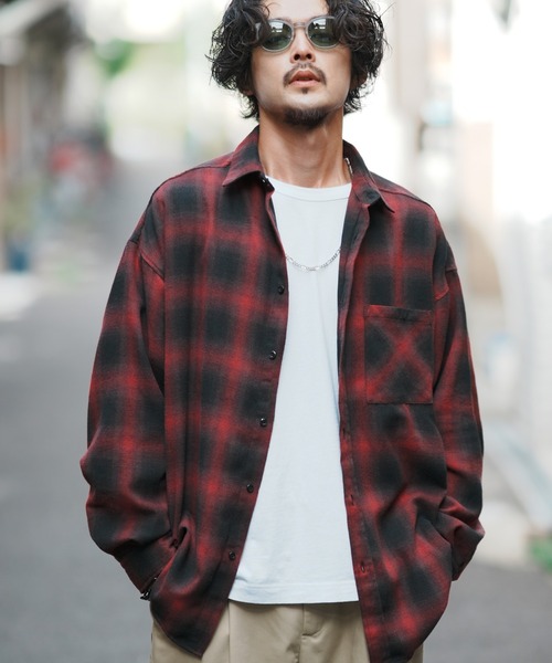 improves（インプローブス）の「ビエラチェック ルーズシルエット 長袖シャツ（シャツ/ブラウス・メンズ・C/D/E/F/B/A・MEDIUM/LARGE/X-LARGE）」の5枚目の写真