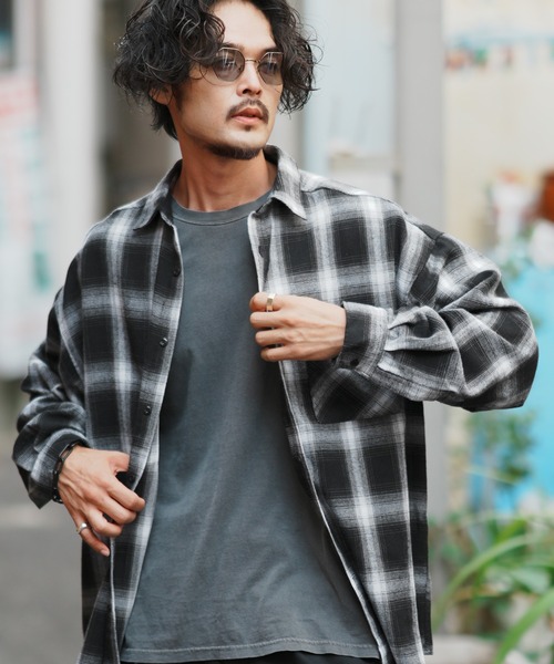 improves（インプローブス）の「ビエラチェック ルーズシルエット 長袖シャツ（シャツ/ブラウス・メンズ・C/D/E/F/B/A・MEDIUM/LARGE/X-LARGE）」の8枚目の写真