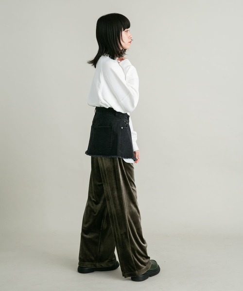 KBF(ケイビーエフ)の「デニムミニスカート(スカート・レディース・ライトブルー/ブラック・ONE)」の8枚目の写真