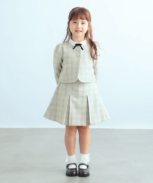 B:MING by BEAMS（ビーミングバイビームス）の「【フォーマル / セットアップ対応】B:MING by BEAMS / セレモニー TR スカート（100～130cm）（スカート・キッズ・ネイビー/ベージュ・100/120/130/110）」の6枚目の写真