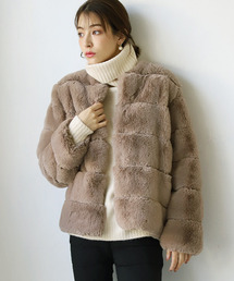 REAL CUBE | ノーカラーファージャケット(ノーカラージャケット)