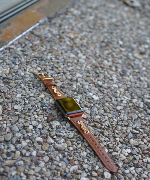zandy(ズィーアンドワイ)の「zandy ズィー・アンド・ワイ/ Apple Watch バンド チェーン飾り PUレザー ヴィンテージ風 アップルウォッチベルト ユニセックス【チェーンカザリレザーバンド】 //// leather13(デジタル腕時計・メンズ・ダークブラウン/ブラウン/グリーン/グレー/ブラック/グレイッシュベージュ・S/M)」の13枚目の写真